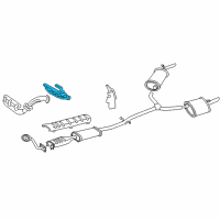 OEM Oldsmobile Regency Exhaust Manifold Assembly (R) 'H' Diagram - 24503920