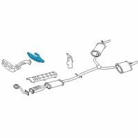 OEM 1999 Pontiac Bonneville Exhaust Manifold Assembly (R) 'H' Diagram - 24503920