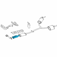 OEM 1997 Buick Riviera 3Way Catalytic Convertor Assembly Diagram - 25165285