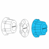 OEM GMC Hub Cap Diagram - 9597159