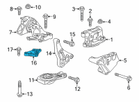 OEM 2020 Chevrolet Trax Upper Transmission Mount Bracket Diagram - 95265893