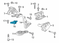 OEM Buick Encore Upper Transmission Mount Bracket Diagram - 95265893