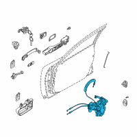 OEM 2003 Infiniti FX45 Front Door Lock & Remote Control Assembly, Right Diagram - 80500-CG00A