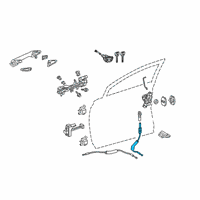 OEM 2019 Lexus RX350L Cable Assembly, Front Door Diagram - 69750-48091