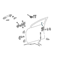 OEM Lexus RX450hL Rod, Front Door Lock Open Diagram - 69311-48080