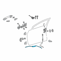 OEM 2022 Lexus RX350L Cable Assembly, Front Door Diagram - 69710-48080