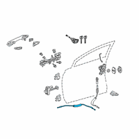 OEM 2019 Lexus RX350L Cable Assembly, Front Door Diagram - 69710-48080