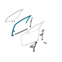 OEM 2000 Dodge Neon WEATHERSTRIP-Front Door Glass Run Diagram - 4783684AF