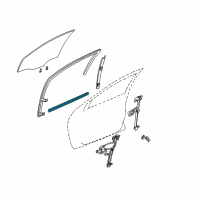 OEM 2004 Dodge Neon WEATHERSTRIP-Front Door Belt Diagram - 5008715AB