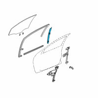 OEM 2004 Dodge Neon WEATHERSTRIP-Front Door Glass Run Diagram - 5257963AF