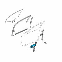 OEM 2002 Dodge Neon Window Regulator Motor Package Diagram - 5086621AB