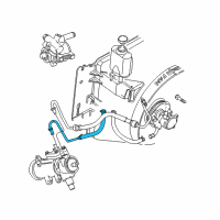 OEM 2000 Jeep Wrangler Line-Power Steering Return Diagram - 52087926AB
