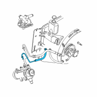 OEM 2002 Jeep Wrangler Line-Power Steering Return Diagram - 52087926AB