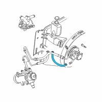 OEM 2000 Jeep Cherokee Line-Power Steering Reservoir Diagram - 52088541AB