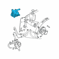 OEM 1997 Jeep Cherokee Power Steering Pump Diagram - 52088018