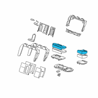 OEM 2014 Chevrolet Impala Limited Cushion Asm, Rear Seat <Use Until Next Major*Titanium Diagram - 19250604