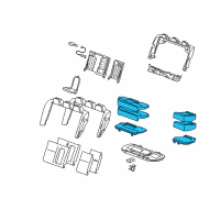 OEM 2009 Chevrolet Impala Seat Cushion Diagram - 19123180