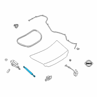 OEM 2010 Nissan GT-R Stay Assembly-Trunk Lid Diagram - 84430-JF00A