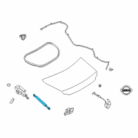 OEM 2017 Nissan GT-R Stay Assembly-Trunk Lid Diagram - 84430-62B1A