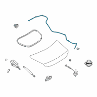 OEM 2012 Nissan GT-R Cable Trunk Lid Diagram - 84652-JF01B