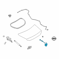 OEM 2019 Nissan GT-R Trunk Lid Lock Assembly Diagram - 84631-JF00A