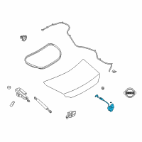 OEM Nissan Trunk Lid Lock Assembly Diagram - 84631-JF00A