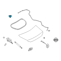 OEM 2019 Nissan GT-R Cylinder Set-Trunk Lid Lock Diagram - H4660-JF00A