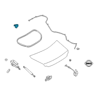 OEM Nissan Cylinder Set-Trunk Lid Lock Diagram - H4660-JF00A