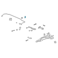 OEM 2006 Honda Civic Holder, Rear Stabilizer Diagram - 52308-SR3-000