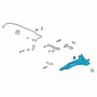 OEM 1996 Honda Civic del Sol Arm, Left Rear Trailing (Disk) Diagram - 52371-ST7-G91