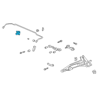 OEM 2000 Acura Integra Bracket, Right Rear Stabilizer Diagram - 52317-SR3-010