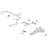 OEM 1994 Honda Civic del Sol Arm, RR. Compensator Diagram - 52341-SR3-000