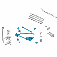 OEM 2000 Honda Accord Link, FR. Wiper Diagram - 76530-S82-A01