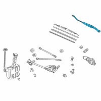 OEM Honda Accord Arm, Windshield Wiper (Passenger Side) Diagram - 76610-S84-A01