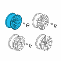 OEM 2019 GMC Sierra 1500 Wheel, Alloy Diagram - 23287090