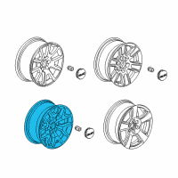 OEM 2015 GMC Sierra 1500 Wheel, Alloy Diagram - 22837233