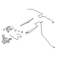 OEM Ford Transit Connect Washer Hose Connector Diagram - 95VZ-17A612-A