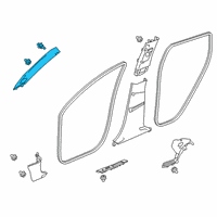 OEM Acura RDX Garnish Complete R (Alluring Ecru) Diagram - 84109-TJB-A01ZA