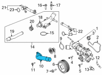 OEM 2022 Ford F-150 CONNECTION - WATER INLET Diagram - ML3Z-8592-C