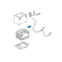 OEM Pontiac Grand Prix Retainer Asm-Battery Hold Down Diagram - 10415527