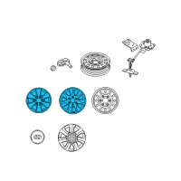 OEM Hyundai Entourage Aluminium Wheel Assembly Diagram - 52910-4J200