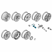 OEM 2015 Ford Mustang Wheel Lock Kit Diagram - EK4Z-1A043-A