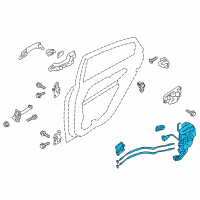 OEM Kia Optima Rear Door Latch & Actuator Assembly, Right Diagram - 814202T000