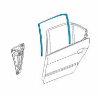 OEM 1997 BMW 750iL Left Rear Window Guide Diagram - 51-34-8-157-179