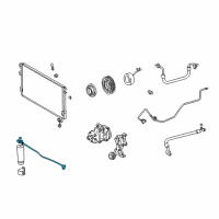 OEM 2000 Toyota Tundra Front AC Hose Diagram - 88716-0C020