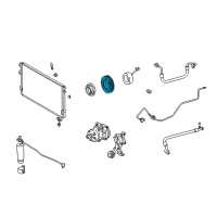 OEM 2002 Toyota Tundra Rotor Sub-Assy, Magnet Clutch Diagram - 88412-12150