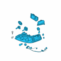 OEM 2004 Lincoln Town Car Composite Headlamp Diagram - 4W1Z-13008-AA