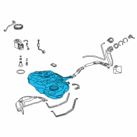 OEM 2017 Lexus CT200h Fuel Tank Sub-Assembly Diagram - 77001-76040