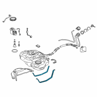 OEM 2017 Lexus CT200h Band Sub-Assembly, Fuel Diagram - 77602-76020