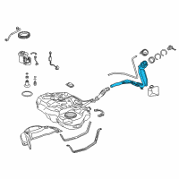 OEM 2013 Lexus CT200h Pipe Sub-Assembly, Fuel Diagram - 77201-76020